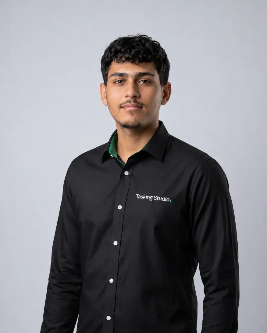 Team portrait — candid working image, 4:5