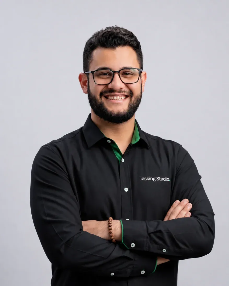 Team portrait — candid working image, 4:5