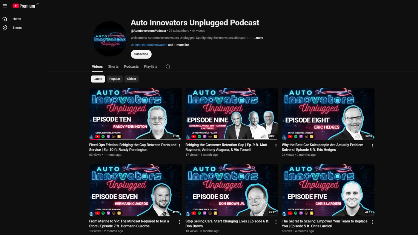 YouTube episode + clips