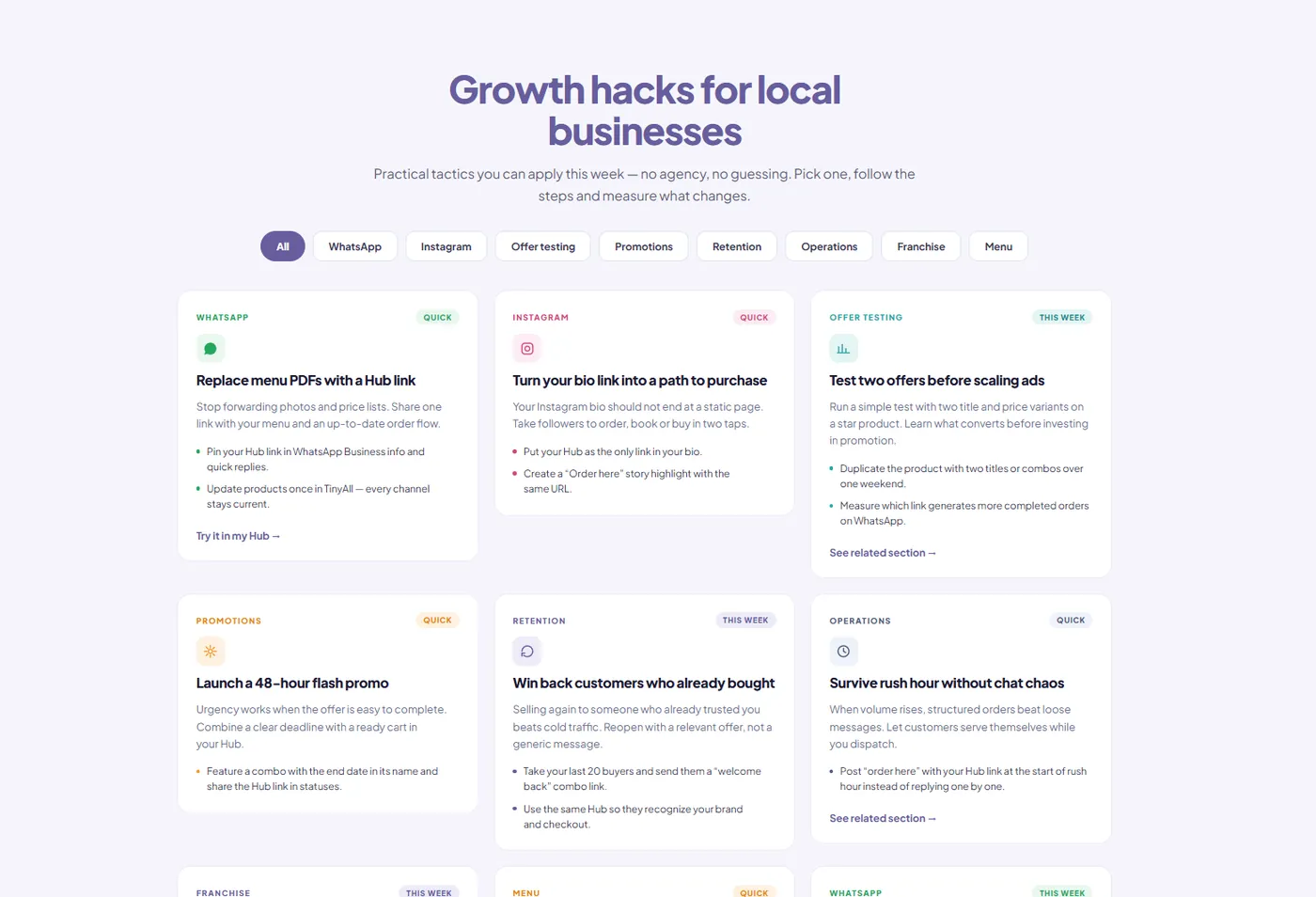 Responsive layout — desktop